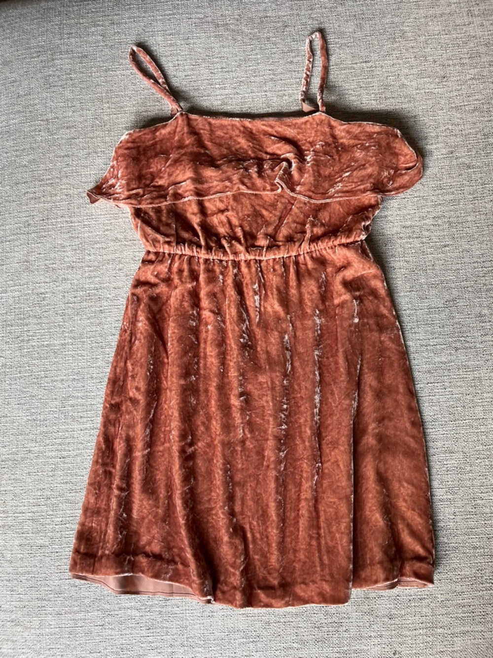 Alice + Olivia pink Velvet Mini Dress with Ruffled Bodice silk blend